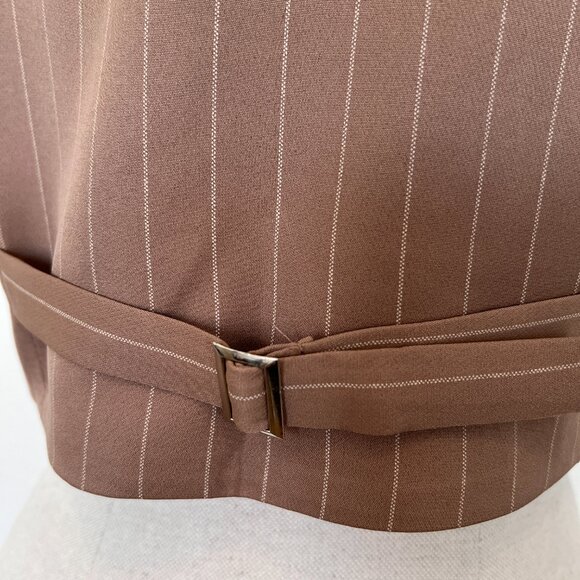 NWT Commense Vest - Mens Style - Crop -Pinstripe Button Down Vest - Size Large - Picture 10 of 10